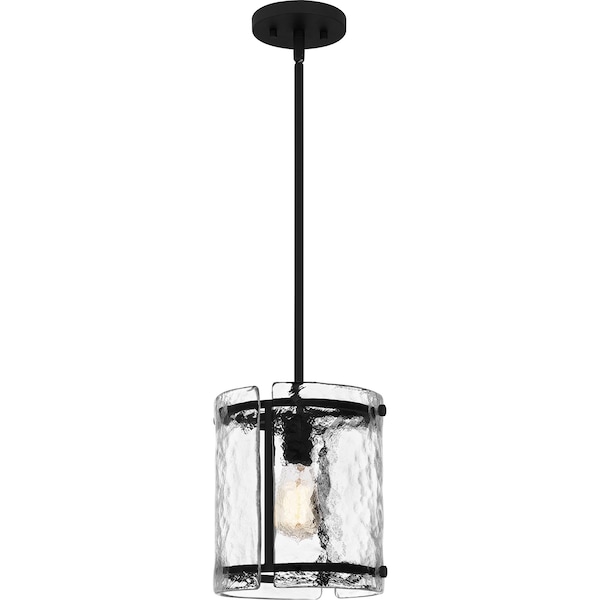 Quoizel Fortress 1-Light Earth Black Mini Pendant FTS1509EK - main